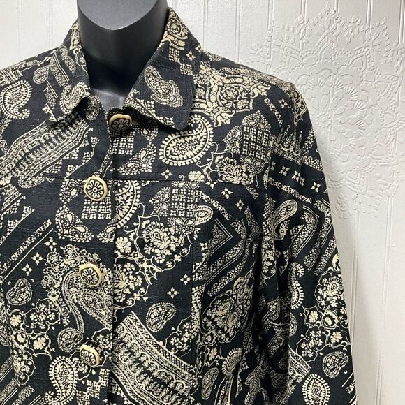 COLDWATER CREEK Silk Cotton Blend Jacket - Picture 2 of 4